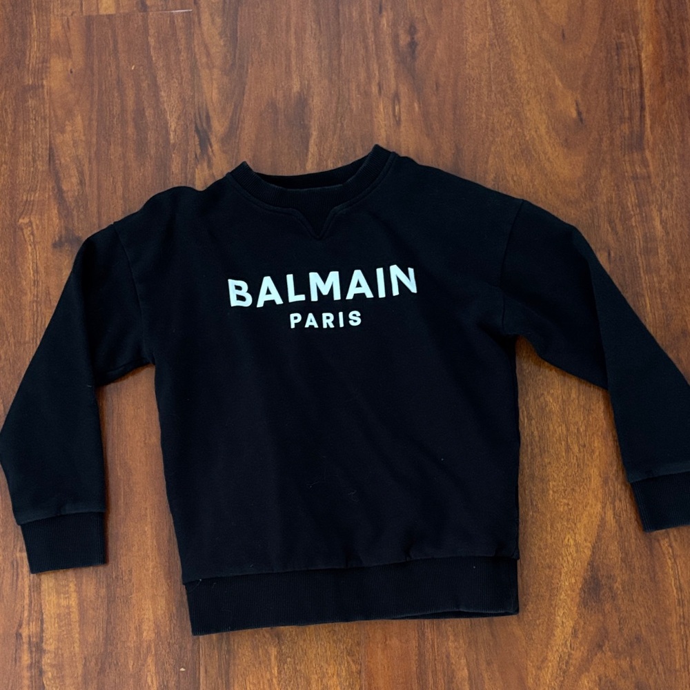 Balmain Kids Black Logo Sweatshirt